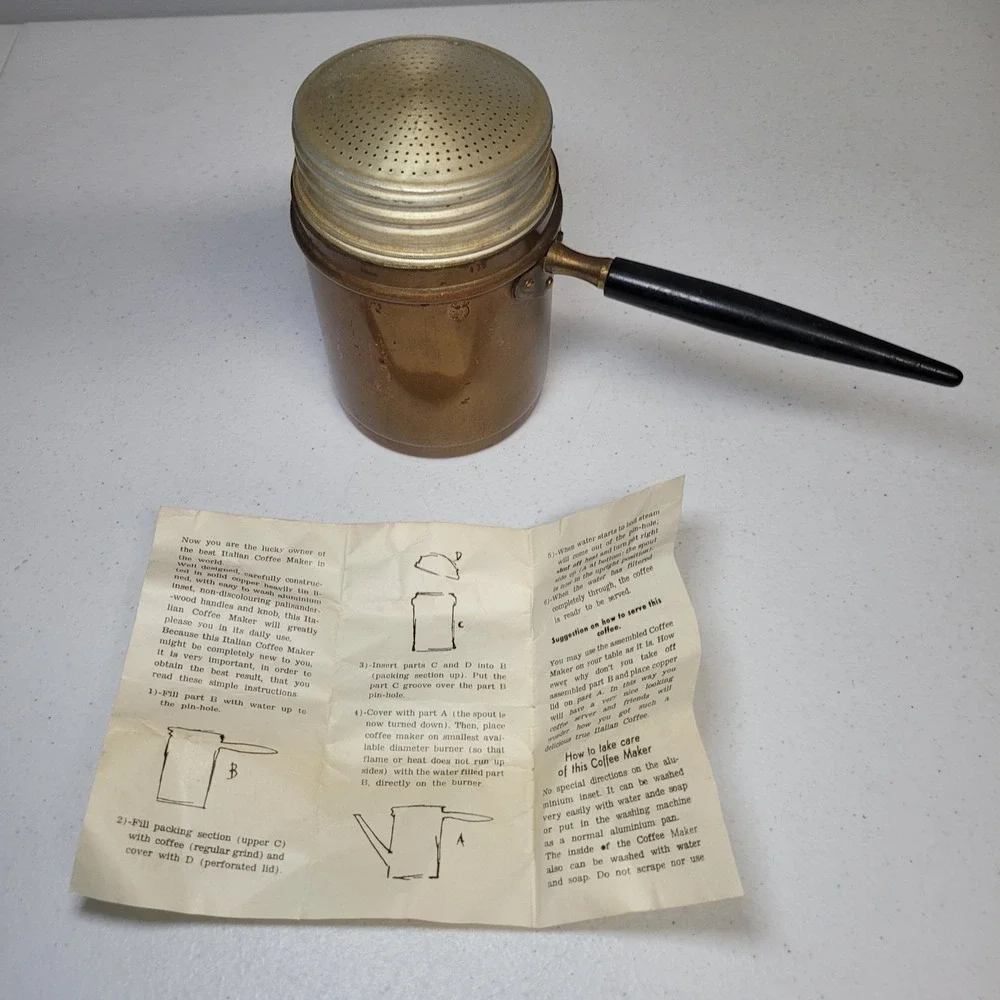 Vintage‎ Douro B M Copper Turkish Coffee Maker Bottom Replacement Part Portugal